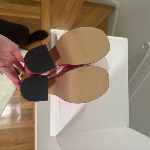 Steve Madden Charlize Pink Satin Double Platform Ankle Strap Pumps - Picture 7 of 11